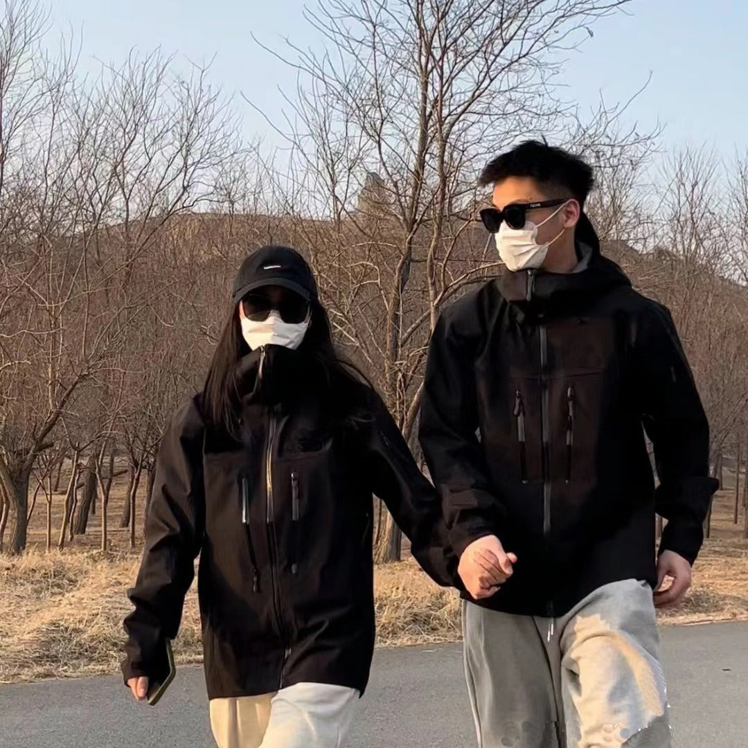 High-end Women's Gore-Tex Jacket Hard Shell Windproof Waterproof Mountaineering Couple Outdoor Sports Clothes