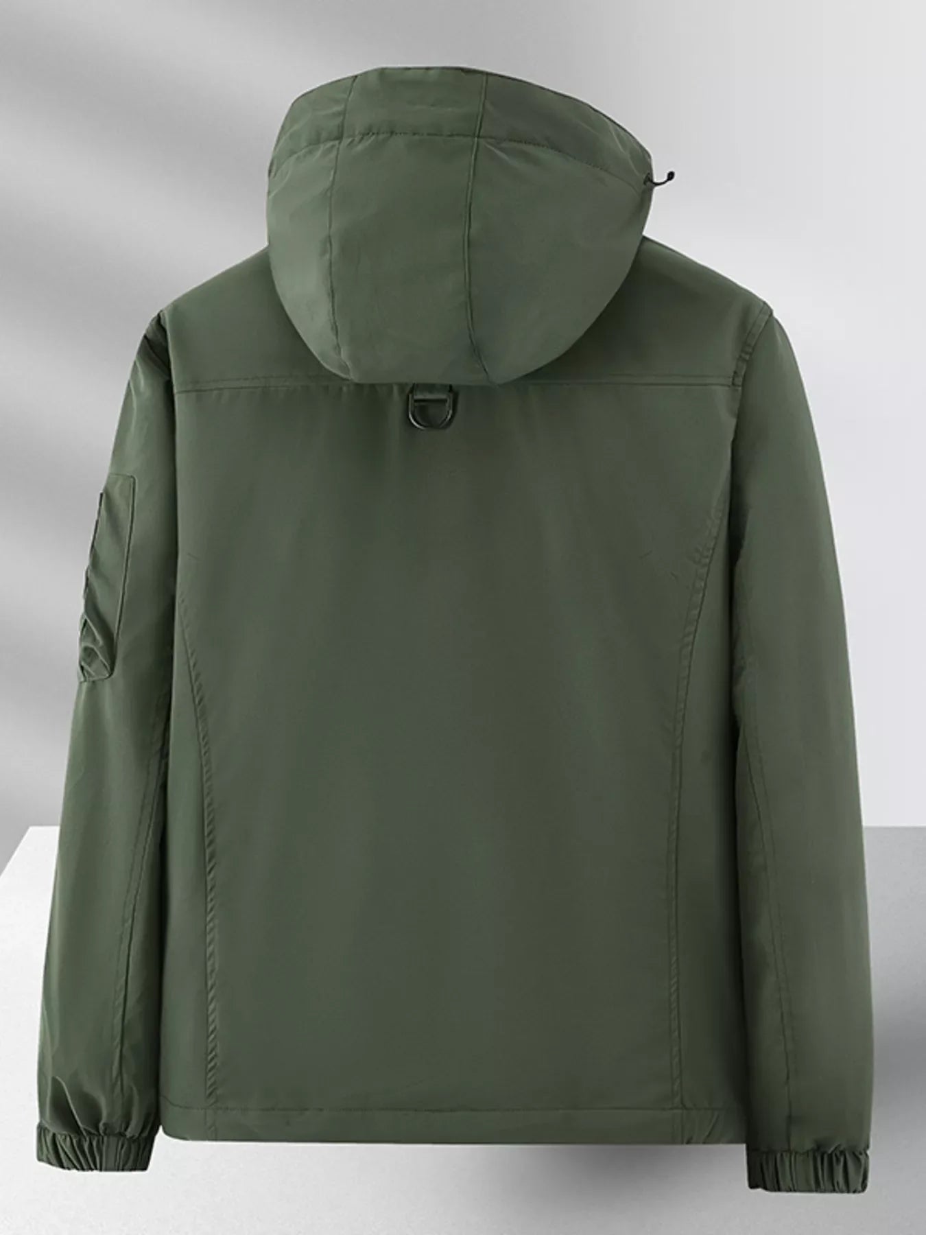 Men's Plus Size Multi-Pocket Hooded Outdoor Jacket