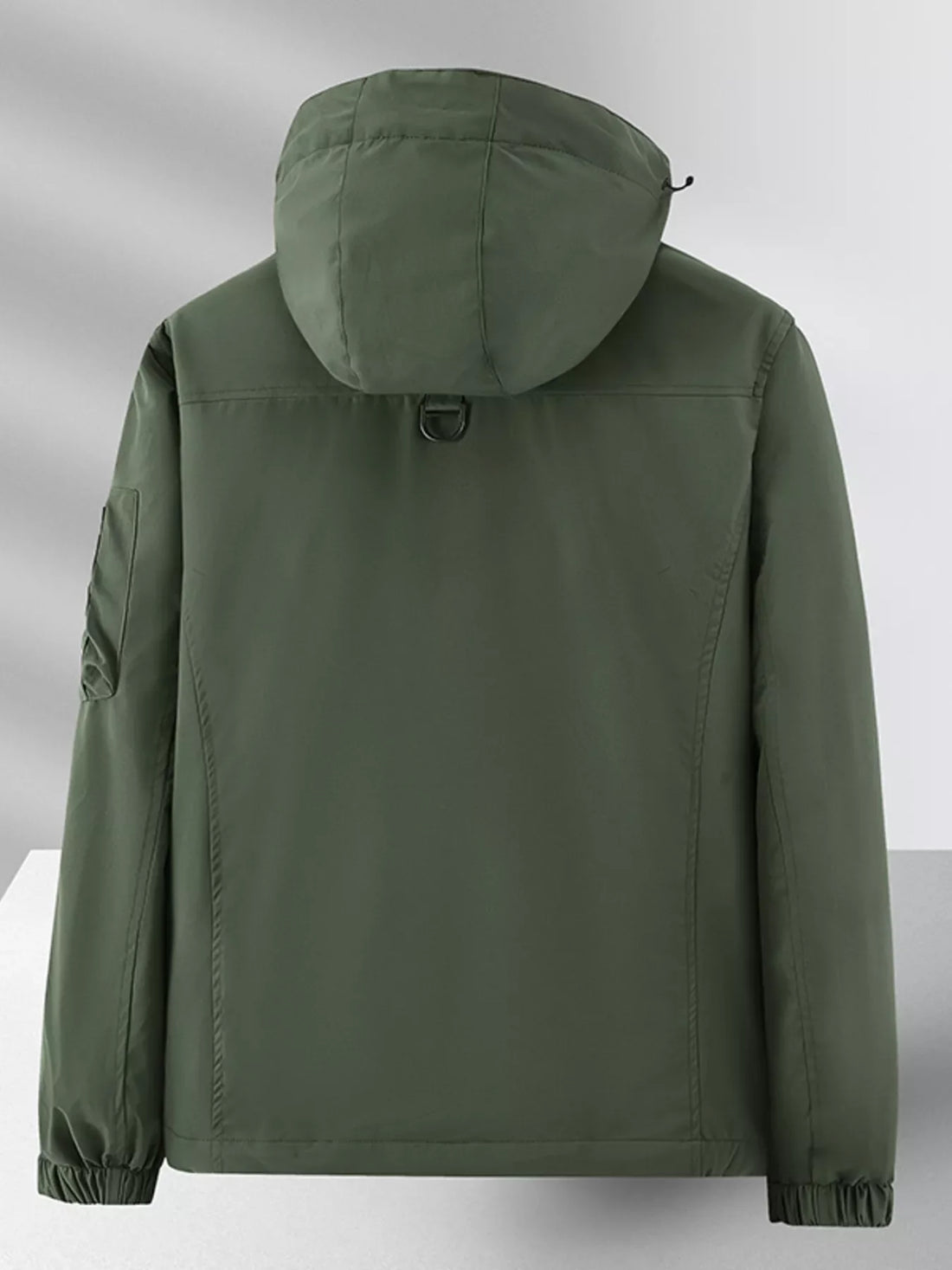 Men's Plus Size Multi-Pocket Hooded Outdoor Jacket