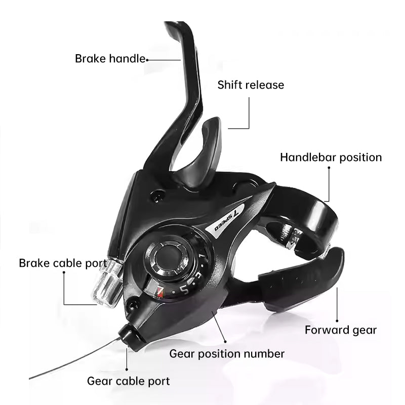 Experience the super smooth 21-speed MTB shifter & brake, enhancing your trekking.
