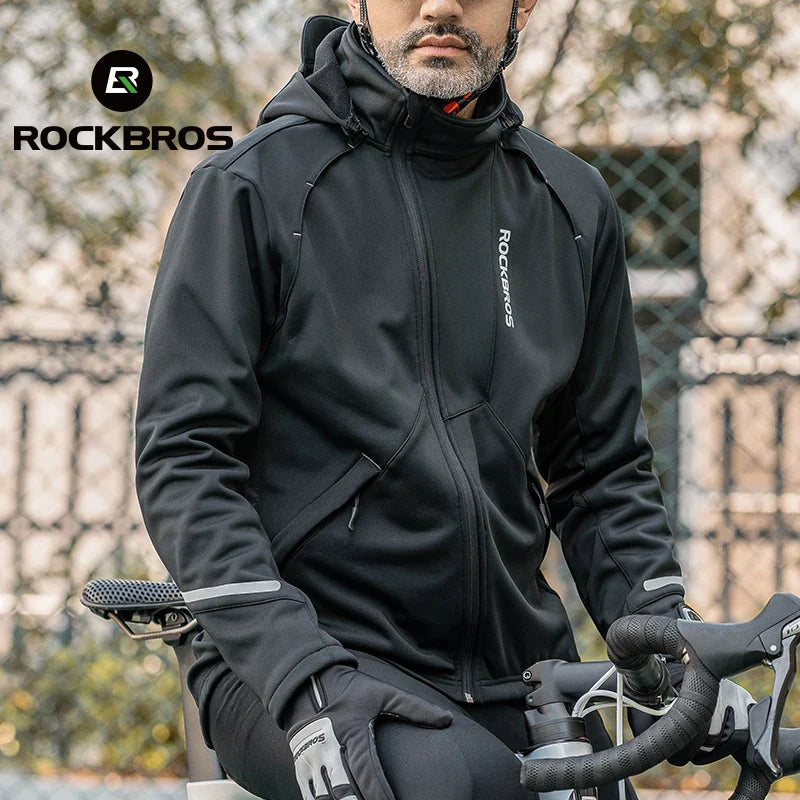 ROCKBROS Thermal Fleece Long Sleeve Cycling Bike Sportswear