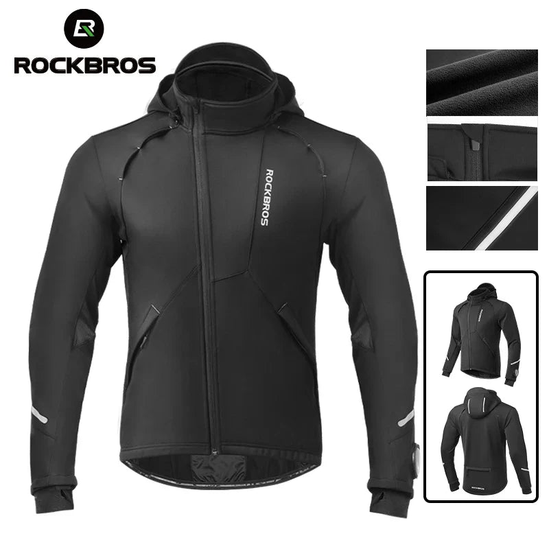 ROCKBROS Thermal Fleece Long Sleeve Cycling Bike Sportswear