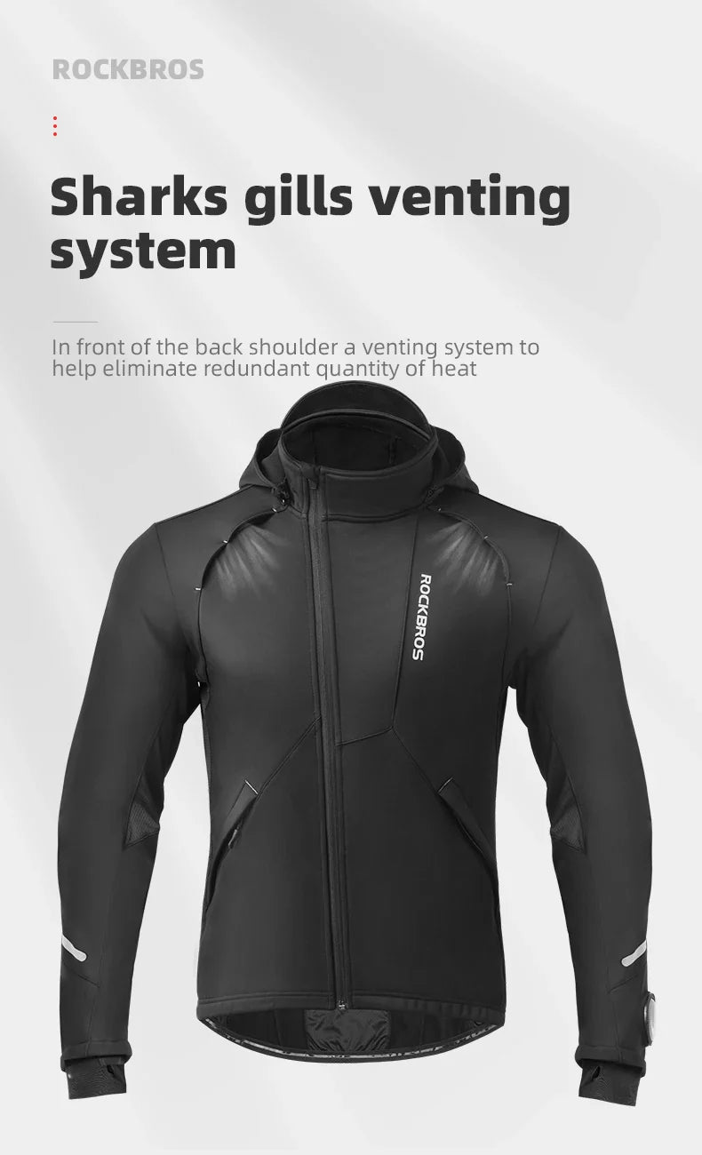 ROCKBROS Thermal Fleece Long Sleeve Cycling Bike Sportswear