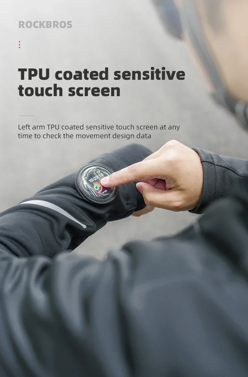 ROCKBROS Thermal Fleece Long Sleeve Cycling Bike Sportswear