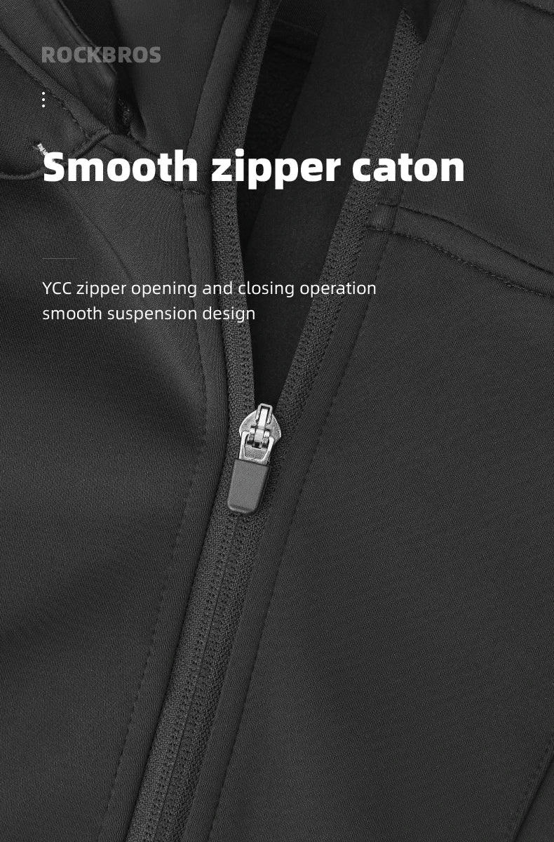 ROCKBROS Thermal Fleece Long Sleeve Cycling Bike Sportswear