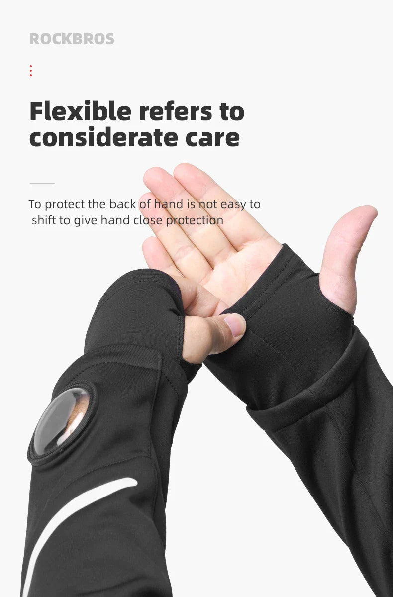 ROCKBROS Thermal Fleece Long Sleeve Cycling Bike Sportswear