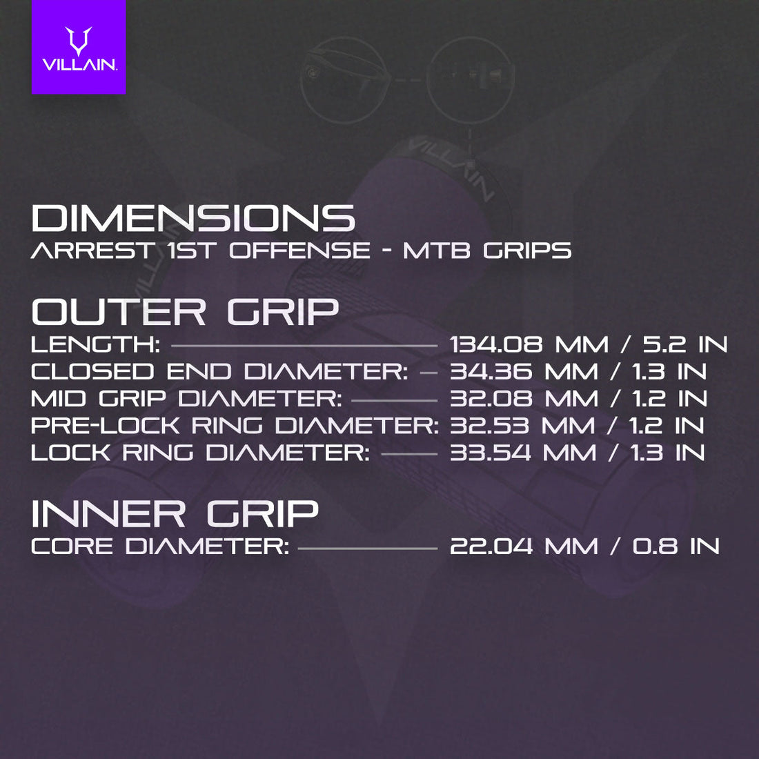 Villain - Arrest 1st Offense - MTB Grips